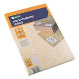 D.RECT Zelfklevende etiketten universele etiketten (52,5x29,7mm op DIN A4) bedrukbaar zelfklevend 100 vellen/verpakking 40 etiketten/vel 4000 stuks wit
