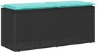 vidaXL Banc de jardin avec coussin 110x40x44 cm poly rotin noir