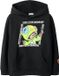 NAME IT Jongens Sweater met capuchon en printopdruk - Katoen - Maat 146/152 - Zwart