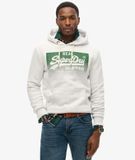 Superdry Herren Vintage Hoodie mit Farbverlauf und Kastenform Hellgrau - Größe: M