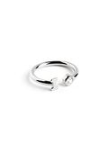 SINGULARU - Gepersonaliseerde Letter Spark Zilveren Ring