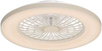 Ledvion - Plafondventilator met LED Verlichting - 49 cm - Dimbaar - Zomer & Winterstand - Afstandsbediening - Beige