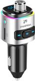 imoshion Bluetooth FM Transmitter - Snellader USB-C - Autolader USB-A - Bluetooth Receiver Carkit - Zwart / Zilver