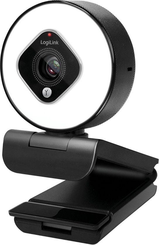 LogiLink UA0384 Webcam - 2MP, 1080p, USB 2.0 - Black/White