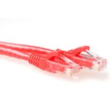 ACT Rode 0,25 meter U/UTP CAT6A patchkabel snagless met RJ45 connectoren