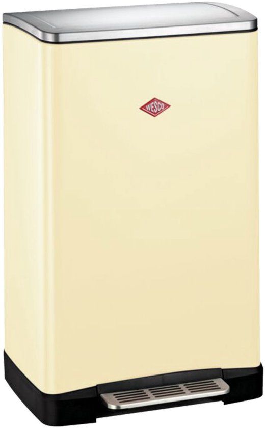 Wesco Prullenbak Big Double Boy - 36L - Amandel - Pedaalemmer