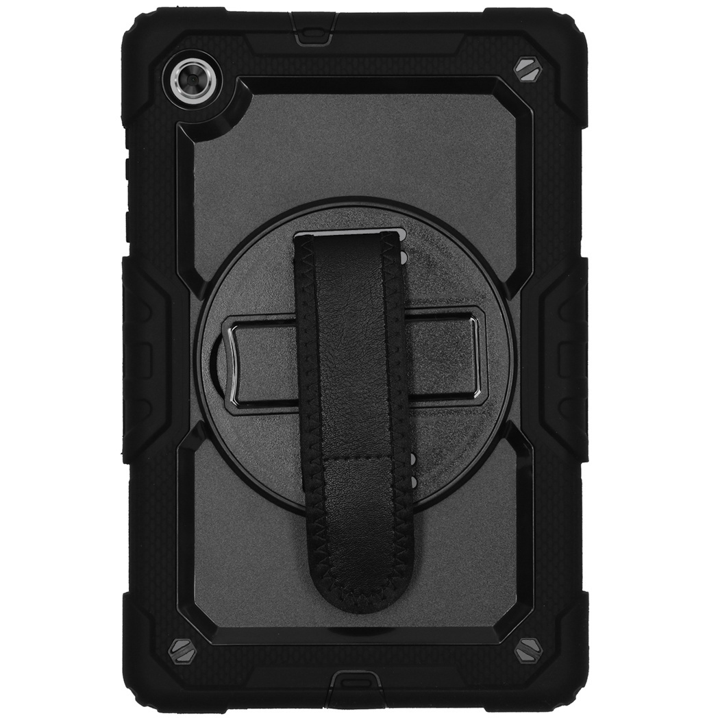 - Backcover met strap voor de Lenovo Tab M10 FHD Plus - Zwart