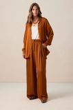 Sissy-Boy Bruine high waist wide leg broek