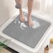 OEM HORCONDORM S.R.L. Antislip Douchemat, 53x53cm Antislip Badmat zonder Zuignappen, Zachte PVC Luffa Badmat voor Badkamer, Sneldrogend, Effici毛nte Afvoer, Grijs