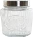 Excellent Houseware Voorraadpot - 1500 ml - Glas - Zilver