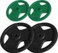 Gorilla Sports Gewichten set 30 kg - 2x5+2x10 kg- Halterschijf - Gietijzer - Rubber Coating