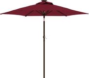 vidaXL Parasol met stalen paal 225x225x212 cm bordeauxrood