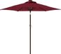 vidaXL Parasol met stalen paal 225x225x212 cm bordeauxrood