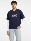 Guess Oversized T-shirt Blauw Katoen M