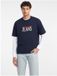 Guess Oversized T-shirt Blauw Katoen M