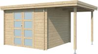 Woodlands Blokhut Oregon met Overkapping 445 x 295 cm