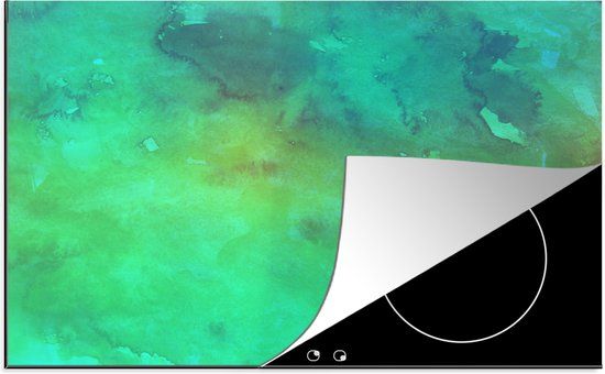 KitchenYeah® Inductie beschermer 77x51 cm - Waterverf Abstract - Inductie kookplaat accessoire