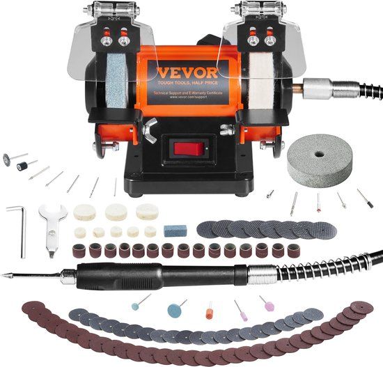 VEVOR Dubbele Slijpmachine, 3590 TPM, 150 mm, 50 W