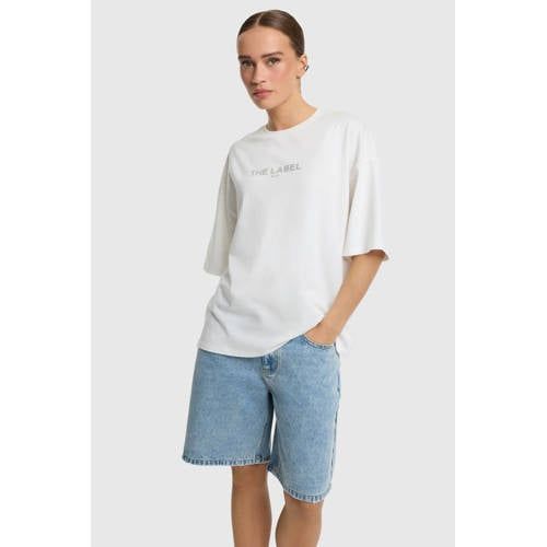 Alix the Label T-shirt met logo - ecru
