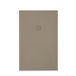 Zeza Grade Receveur de douche - 80x90cm - antidérapant - antibactérien - marbre minéral - rectangulaire - mat crème (taupe)