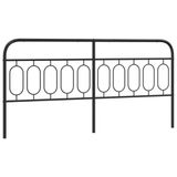 VidaXL Hoofdeind & Voeteind Zwart Staal 200 cm