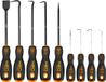 NEO TOOLS Jeu professionnel de 9 crochets pour joints et joints toriques, avec crochets longs et courts, en acier au chrome-vanadium