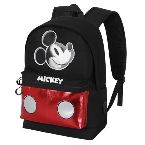 Mickey Mouse Iconic-HS Silver Rugzak, Zwart