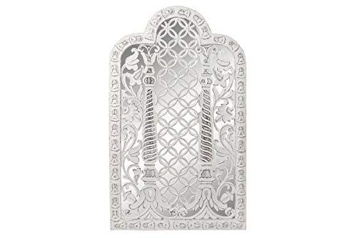 DRW wanddecoratie venstervorm antiek wit 90 x 3 x 153 cm