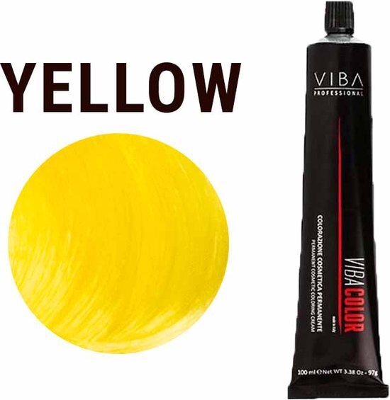 Viba Viba Professional Viba Color Permanent Cosmetic Coloring Cream Haar kleur 100ml - Yellow