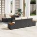 vidaXL Tuinset met 6 zitplaatsen, zwart en beige