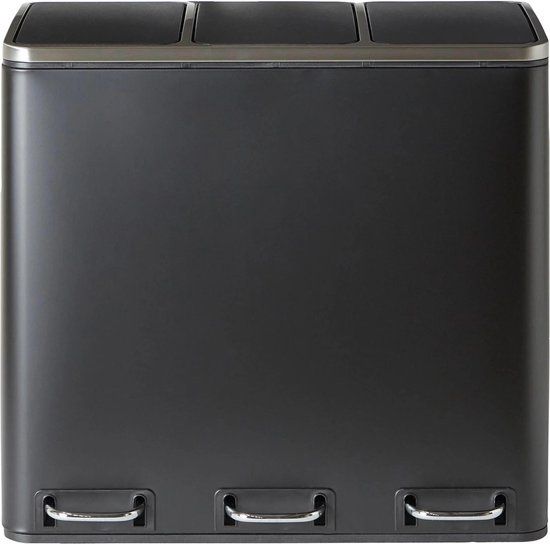 NOUS Living Home afvalbak (18L+18L+18L) Mat Zwart