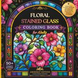 Livre de coloriage vitrail floral pour adultes