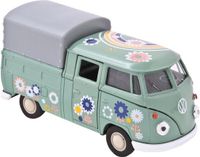 No Brand Voiture de jouet hippie - Métal moulé sous pression - Mécanisme à rappel - Exécution robuste - Pour garçons et filles - À partir de 3 ans - 11,5 x 4,5 x 4 cm - Multicolore