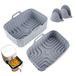 TRANKIELO® - Moules en silicone pour friteuse à air chaud - 4 pièces avec poignées - Résistant à la chaleur et polyvalent