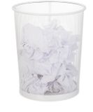 Merkloos Relaxdays Papiermand Metaal - Wit - 20 Liter