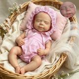 Poupée bébé en silicone, 33 cm, pour filles, modèle "reborn", dormant