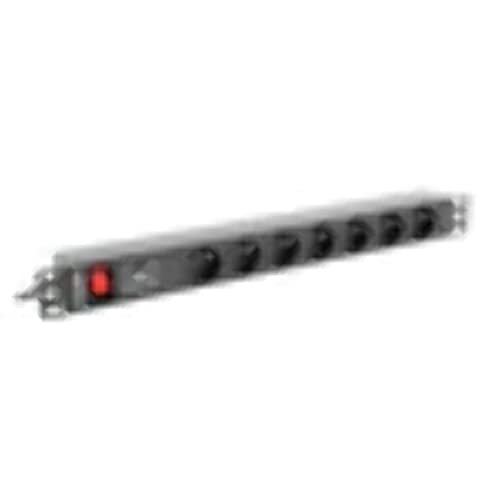 Lanberg UNIDAD DISTRIBUCION ALIMENTACION 1U 10A RACK 19 7X SOCKET NEGRO 2M