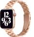 By Qubix Qubix - Stalen slim fit schakelband - Rosé goud - Geschikt voor Apple Watch 38mm / 40mm / 41mm / 42mm