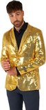 Opposuits Suitmeister Sequins Gold Blazer - Men - Christmas - New Year's Eve - Shiny Sequins - Gold Jacket - Size L