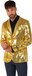Opposuits Suitmeister Sequins Gold Blazer - Men - Christmas - New Year's Eve - Shiny Sequins - Gold Jacket - Size L