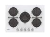 Candy CVG74WPW Gaskookplaat van glas, 5 branders, kleur wit