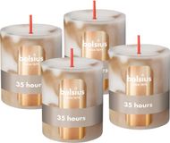 Bolsius Stompkaars - Marmer - Beige - 4 stuks - 8 cm - 35 Branduren