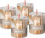 Bolsius Stompkaars - Marmer - Beige - 4 stuks - 8 cm - 35 Branduren