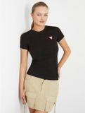 Guess Classic Logo Tee Short Sleeve Crew Neck Wo - Black Shirts