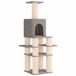 vidaXL Kattentoren met sisal krabpalen Lichtgrijs 180 cm