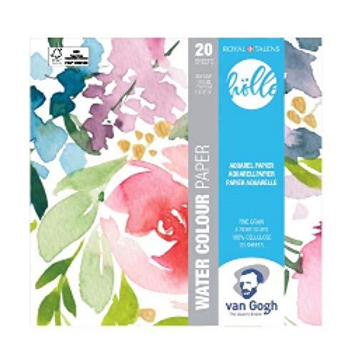 Van Gogh Frau Hölle Floral aquarelpapier 20 vellen formaat 15 x 15 cm 300 g/m²