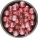 Decoris Boules de Noël - 25 pièces - 6 cm - Plastique - Vieux rose