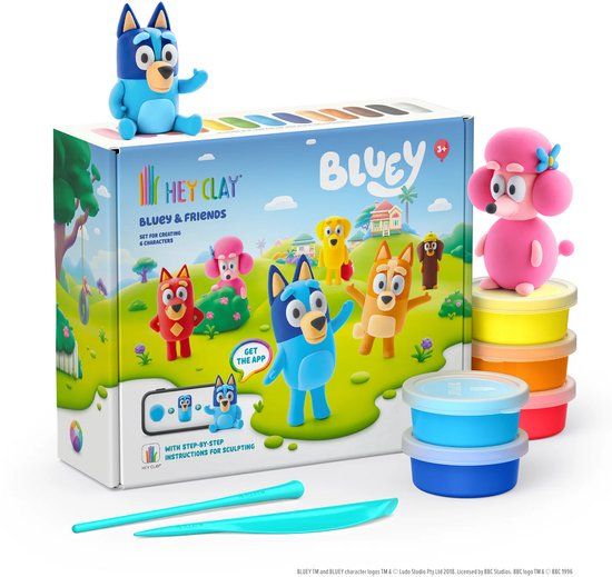Hey Clay Bluey & Friends - Zelfhardende klei - LIMITED EDITION - 15 stuks