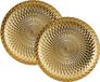 House of Seasons Kerstdiner/diner onderborden - 2x - goud - D33 cm - gerecycled plastic - rond