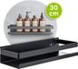 XIVADA Doucherek Teca - Boren - Zelfklevend - Rvs - 30 CM - Zwart